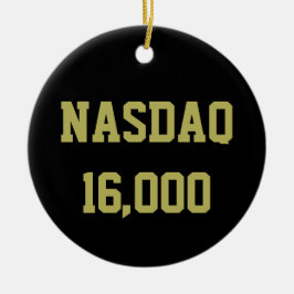 NASDAQ 16000 Stock Market Celebration Keramik Ornament