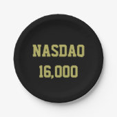 NASDAQ 16000 Stock Market Celebration Pappteller (Vorderseite)