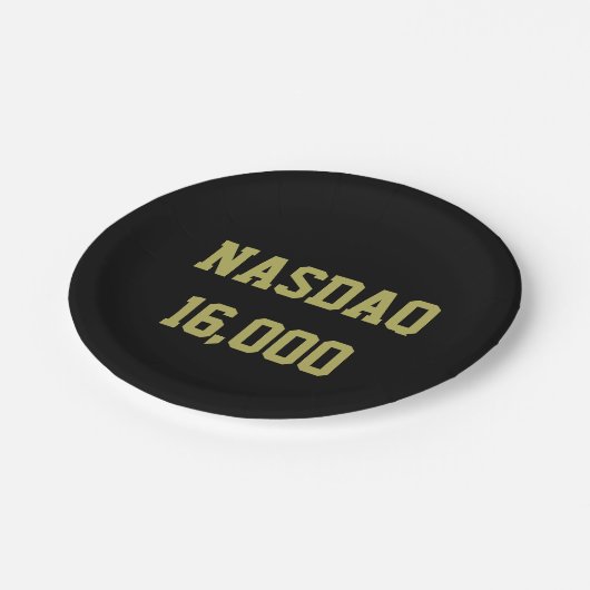 NASDAQ 16000 Stock Market Celebration Pappteller (Schrägansicht)