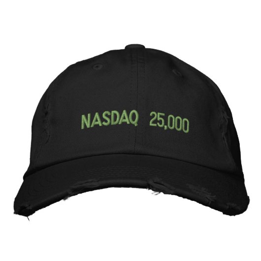 NASDAQ 25000 Börsenfeier Bestickte Baseballkappe (Vorderseite)