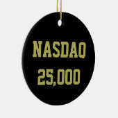 NASDAQ 25000 Börsenfeier Keramik Ornament (Rechts)
