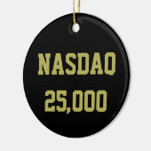 NASDAQ 25000 Börsenfeier Keramik Ornament (Links)