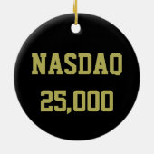 NASDAQ 25000 Börsenfeier Keramik Ornament (Hinten)