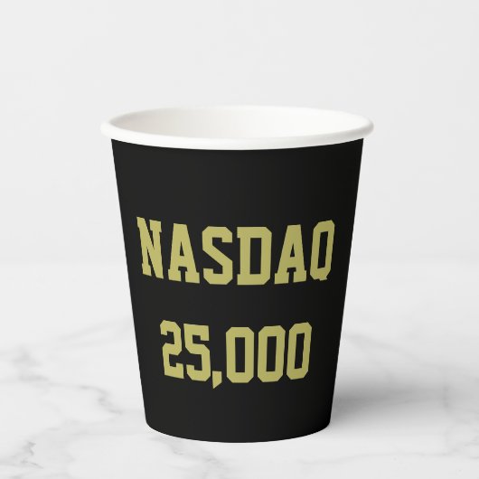 NASDAQ 25000 Börsenfeier Pappbecher (Vorderseite)