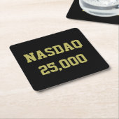 NASDAQ 25000 Börsenfeier Rechteckiger Pappuntersetzer (angewinkelt)