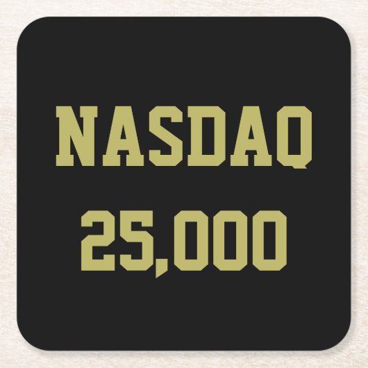 NASDAQ 25000 Börsenfeier Rechteckiger Pappuntersetzer (Vorderseite)