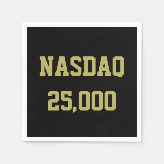 NASDAQ 25000 Börsenfeier Serviette (Vorderseite)