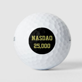 NASDAQ 25000 Stock Market Celebration Golfball