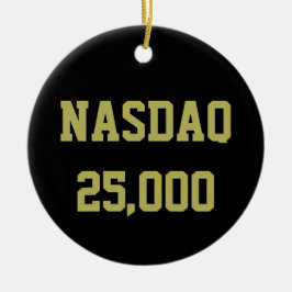 NASDAQ 25000 Stock Market Celebration Keramik Ornament