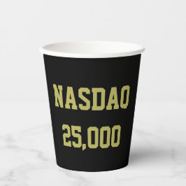 NASDAQ 25000 Stock Market Celebration Pappbecher