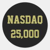 NASDAQ 25000 Stock Market Celebration Runder Aufkleber (Vorderseite)
