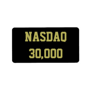 NASDAQ 30000 Börsenfeier Adressaufkleber