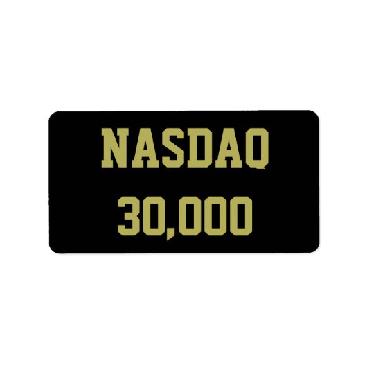 NASDAQ 30000 Börsenfeier Adressaufkleber (Vorne)