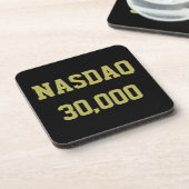 NASDAQ 30000 Börsenfeier Getränkeuntersetzer (Linke Seite)