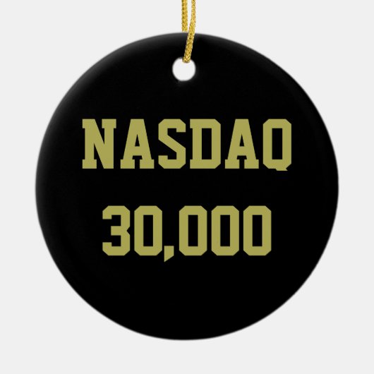 NASDAQ 30000 Börsenfeier Keramik Ornament (Vorne)