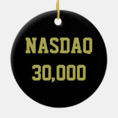 NASDAQ 30000 Börsenfeier Keramik Ornament (Hinten)