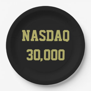 NASDAQ 30000 Börsenfeier Pappteller