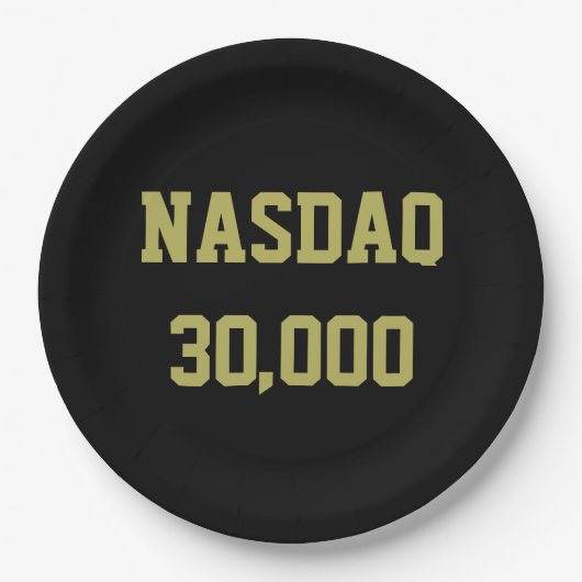 NASDAQ 30000 Börsenfeier Pappteller (Vorderseite)