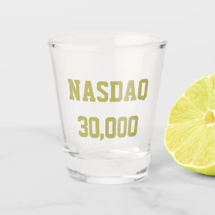 NASDAQ 30000 Börsenfeier Schnapsglas