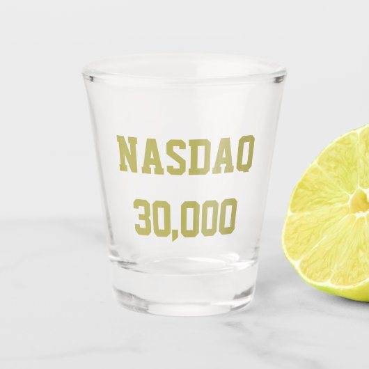 NASDAQ 30000 Börsenfeier Schnapsglas (Vorderseite)
