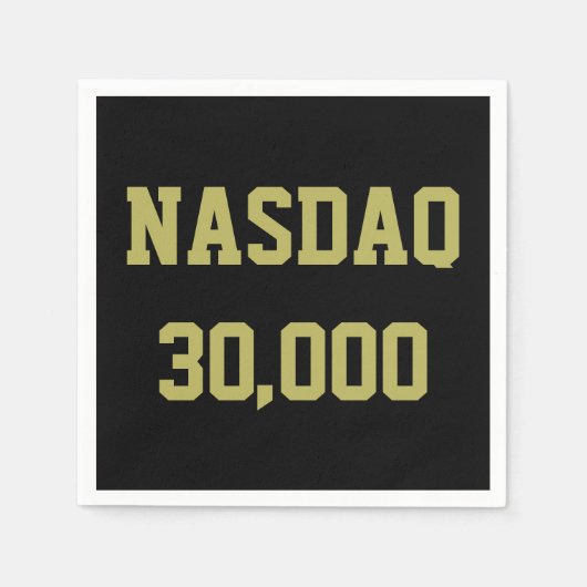 NASDAQ 30000 Börsenfeier Serviette (Vorderseite)