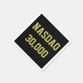 NASDAQ 30000 Börsenfeier Serviette (Ecke)