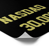 NASDAQ 30000 Stock Market Celebration Poster (Ecke)