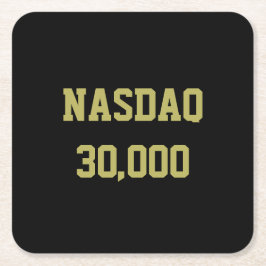 NASDAQ 30000 Stock Market Celebration Rechteckiger Pappuntersetzer
