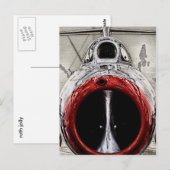 Nase des Flugzeug Postkarte (Vorne/Hinten)
