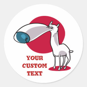 Nase lustiger Cartoon Runder Aufkleber