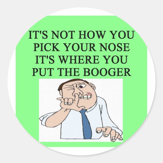 Nase pflücken runder aufkleber (Vorderseite)