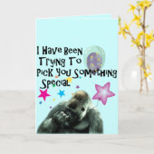 Nase picken lustige Gorilla Geburtstag Karte (Gelbe Blume)