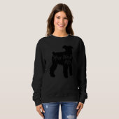 Nase Work Pittie Terrier Dog Silhouette Sweatshirt (Vorne ganz)