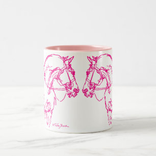 Nase, zum der Tasse zu riechen
