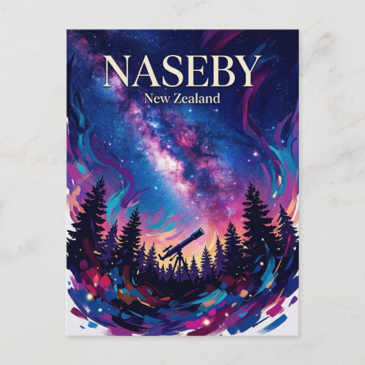 Naseby Neuseeland Postkarte (Vorderseite)