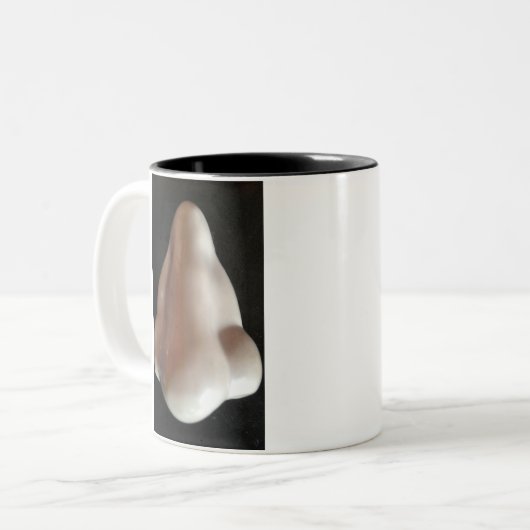 NASEN-KAFFEE-TASSE ZWEIFARBIGE TASSE (Vorderseite Links)