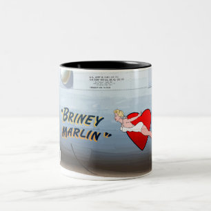 Nasen-Kunst Briney Speerfisch-B-24 (Vintager Zweifarbige Tasse