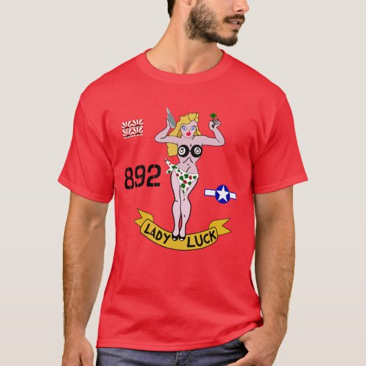 Nasen-Kunst Damen-Luck WWII T-Shirt (Vorderseite)