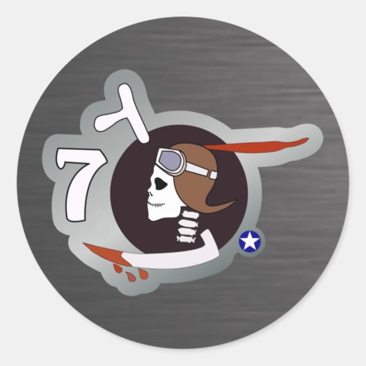 Nasen-Kunst Paris P-40 WWII Runder Aufkleber (Vorderseite)