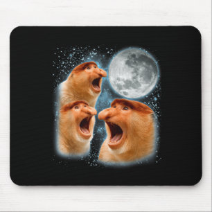 Nasenaffe Liebhaber Galaxie Mond Wildtiere Tier Mousepad