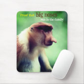 Nasenaffe mit großer Nase Mousepad (Mit Mouse)