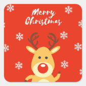 Nasenbluten Quadratischer Aufkleber (Vorderseite)