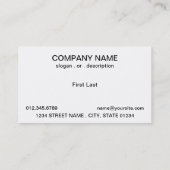 Nasenbluten Visitenkarte (Rückseite)