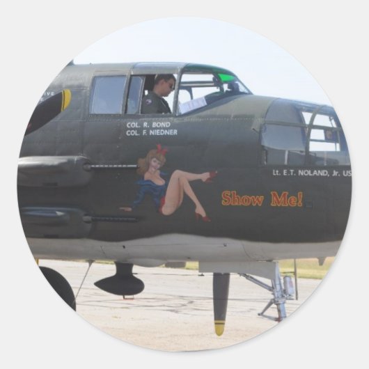 Nasenkunst 'zeigen' runder aufkleber (Vorderseite)