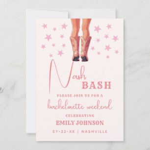 Nash Bash Cowgirl-Junggesellinnen-Abschiedswochene Einladung
