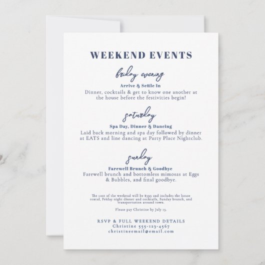 Nash Bash Last Rodeo Junggeselinnen-Abschied Einladung (Rückseite)