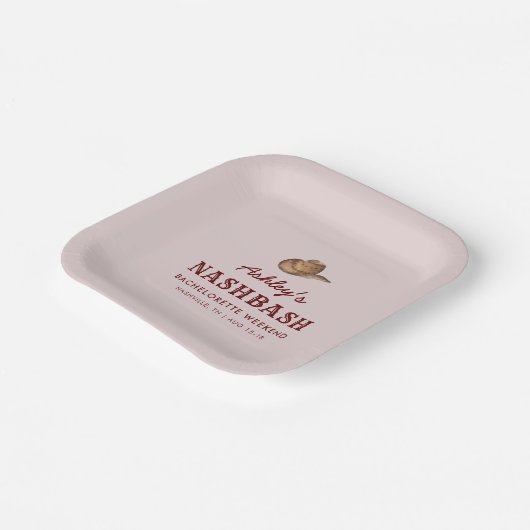 Nash Bash Nashville Junggeselinnen-Abschied Weeken Pappteller (Gewinkelt)