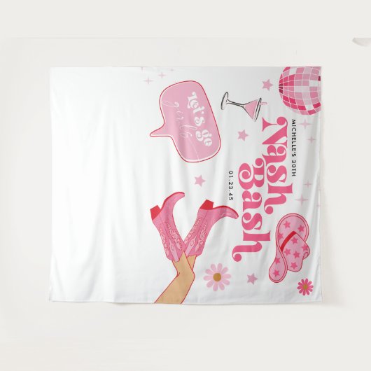 Nash Bash Rodeo Junggeselinnen-Abschied Wandteppich (Vorderseite (Horizontal))