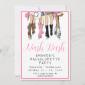 Nash Bashelorette Fashion Weekend Einladung (Vorderseite)