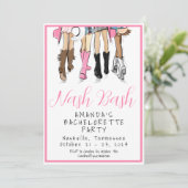 Nash Bashelorette Fashion Weekend Einladung (Stehend Vorderseite)